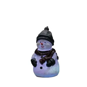 38cm Colour Changing LED Christmas Snowman - image 1