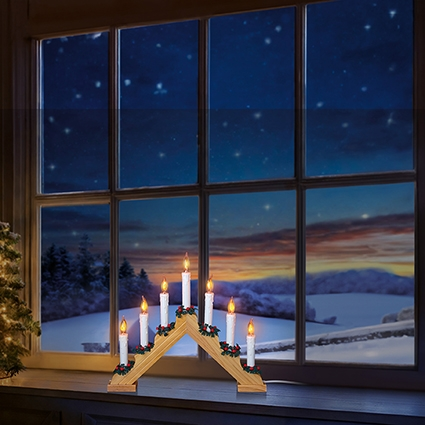 39cm Flickering LED Christmas Candle Bridge - image 2