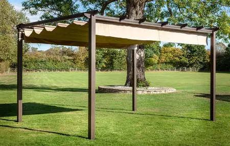 3x3m Square Bronze Roma Pergola - image 2