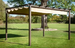 3x3m Square Bronze Roma Pergola - image 2
