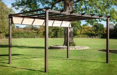3x3m Square Bronze Roma Pergola - image 1