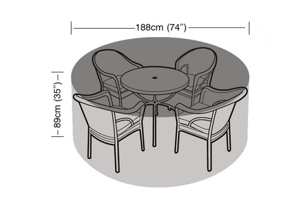4-6 Seater Round Furniture Set Cover Black - image 1