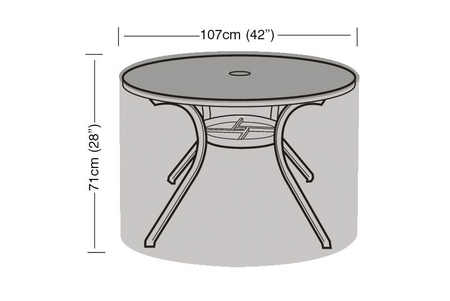 4 Seater Round Table Cover Black - image 1