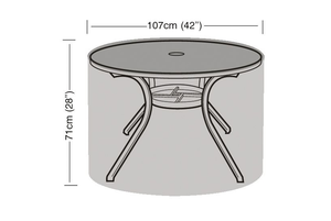 4 Seater Round Table Cover Black - image 1
