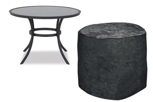 4 Seater Round Table Cover Black - image 2