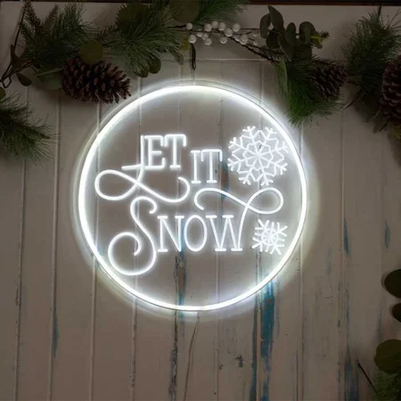 40cm Let It Snow Neon-Style Christmas Sign