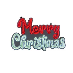 40cm Merry Christmas Red & White Infinity Mirror Sign