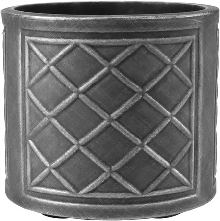 44cm Lead Effect Round Planter - image 1