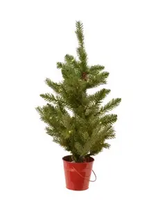 45cm Allison Pre-Lit Potted Tabletop Christmas Tree