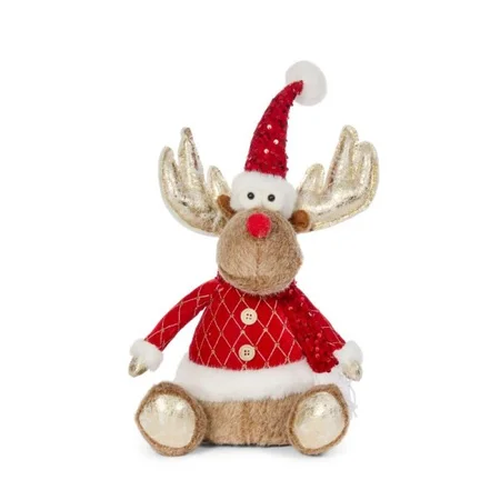 45cm Golden Dancer Seated Christmas Reindeer - image 1