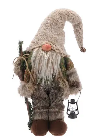 45cm Sitting Woodland Gonk with Lantern - image 1