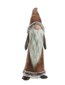 46cm Brown Leather Look Christmas Gonk