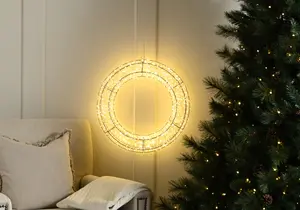 50cm dewdrop wreath with 1440 warm white led