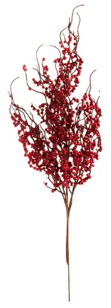 50cm Red Small Berry Clusters Spray