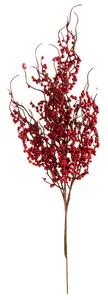 50cm Red Small Berry Clusters Spray
