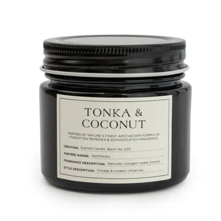 6.7Cm Candle Jar With Metal Lid Black - Tonka & Coconut - image 1