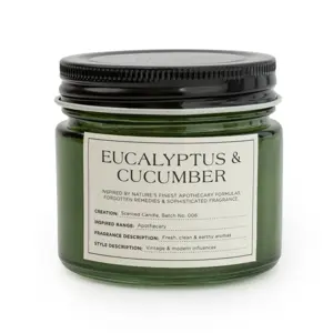 6.7Cm Candle Jar With Metal Lid Eucalyptus & Cucumber - image 1