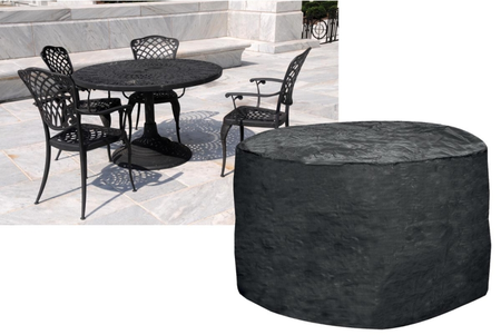 6-8 Seater Round Furniture Set Cover Black - image 2