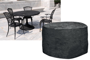 6-8 Seater Round Furniture Set Cover Black - image 2