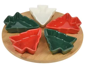 6 Piece Christmas Tree Serving Set