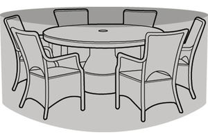 6 Seater Round Furniture Set Cover Black - image 2