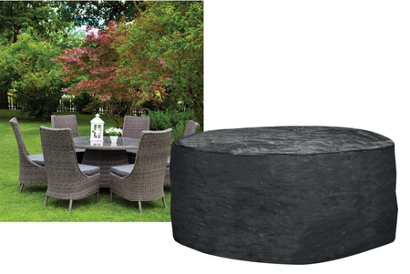 6 Seater Round Furniture Set Cover Black - image 4