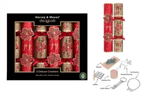 6 x 13.5" DELUXE POINSETTIA CRACKERS