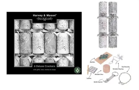 6 x 13.5" DELUXE SILVER FOLIAGE CRACKERS
