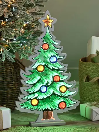 66cm Infinity Light Up Christmas Tree with Baubles