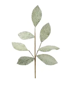 68cm Frosted Green Artificial Leaf Spray