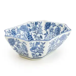 7” RECTANGULAR BOWL – BLUE/WHITE DESIGN - image 3