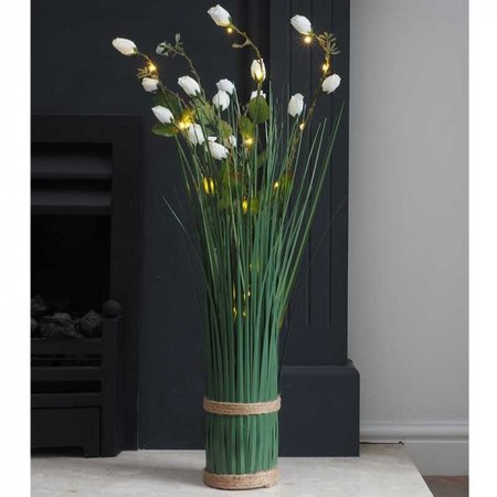 70cm Inlit Rose Faux Bouquet **BP** - image 1