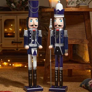70cm Navy & Silver Nutcracker Decoration – Choice of Two