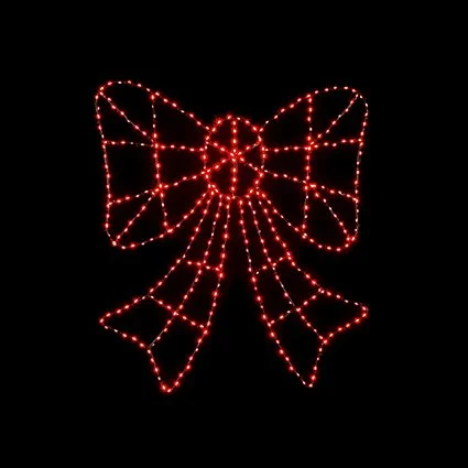 77cm Twinkling Red LED 3D Christmas Bow