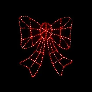 77cm Twinkling Red LED 3D Christmas Bow