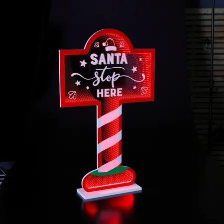 78cm Infinity Santa Stop Here Christmas Sign