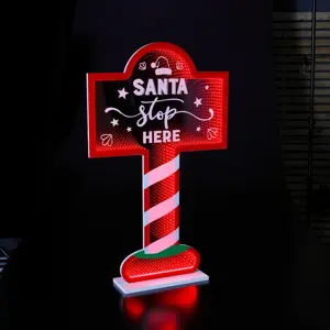 78cm Infinity Santa Stop Here Christmas Sign