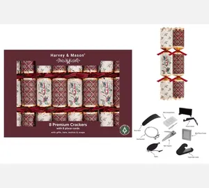 8 Premium Burgundy Joy Crackers