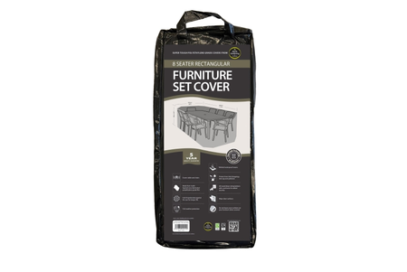 8 Seater Rectangular Furniture Set Cover Black - image 2