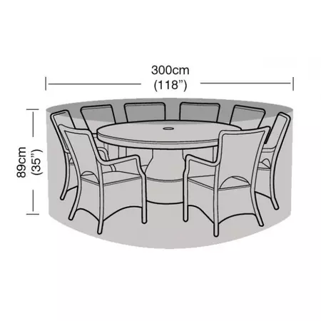 8 Seater Round Furniture Set Cover Green - image 1