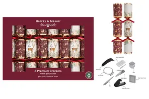 8 x 12.5" PREMIUM BURGUNDY DEER CRACKERS