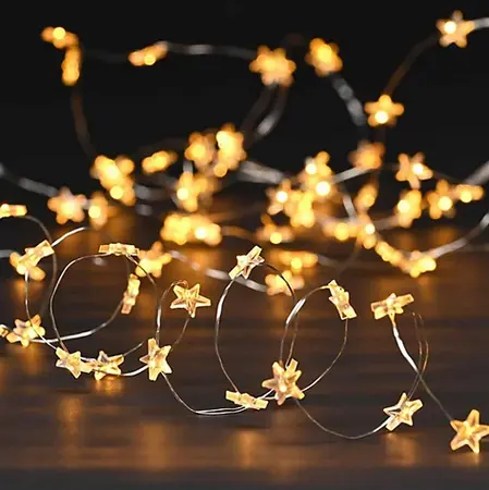 80 Battery Operated Multi-Function Dewdrop Star Light - Warm White