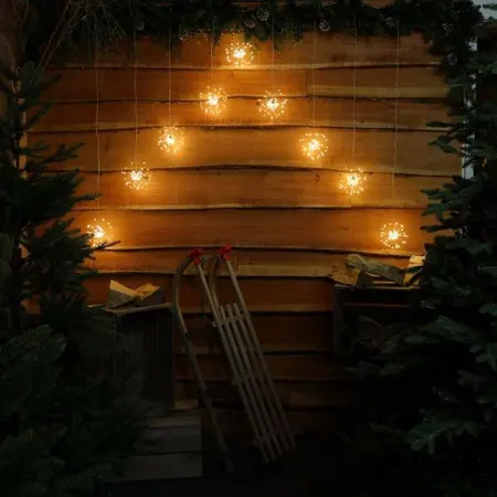 9 WARM WHITE FIREWORK LED CURTAIN