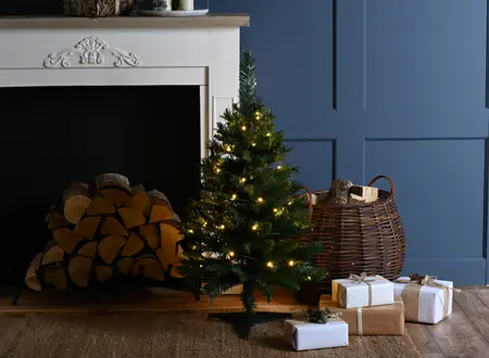 90cm Pre-Lit Green Tabletop Artificial Christmas Tree