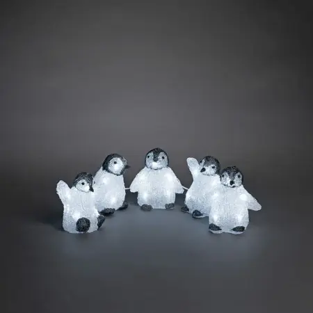 Acrylic Baby Penguin 5 Piece Set 40 White LED IP20 - image 3