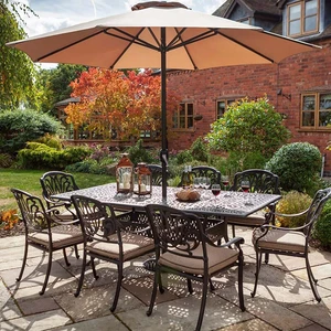 Amalfi Cast Aluminium Rectangular 8 Seat Set - image 1