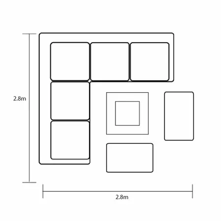 Amalfi Cast Iron Square Firepit Corner Set - image 7