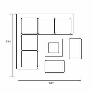 Amalfi Cast Iron Square Firepit Corner Set - image 7