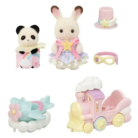 Amusement Park Ride Set- Plane & Train - image 1