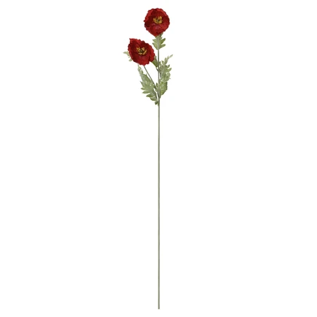Artificial Red Poppy Stem 106cm - image 1